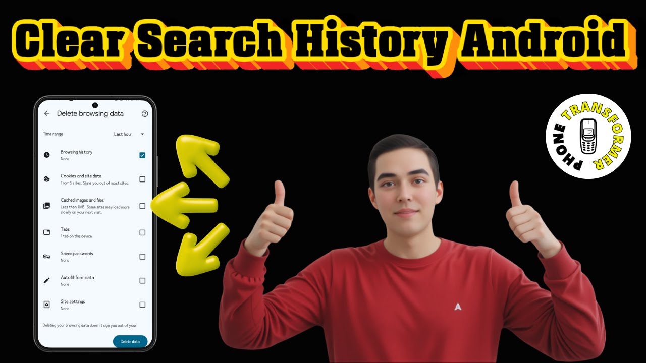Как удалить историю поиска с телефона Android | Очистка данных браузера (2026)