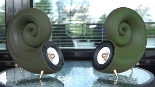 3D printed unique looking spiral speakers! DIY