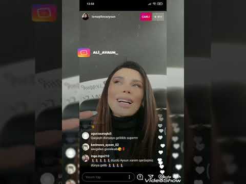 Aysun İsmayılovanın inistagram canlı yayını 🙀