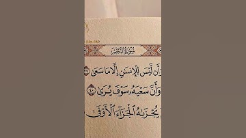 وان للإنسان إلا ماسعى..#سورة النجم بصوت يھز القلب ياسر الدوسري🖤💙