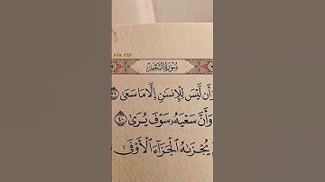وان للإنسان إلا ماسعى..#سورة النجم بصوت يھز القلب ياسر الدوسري🖤💙