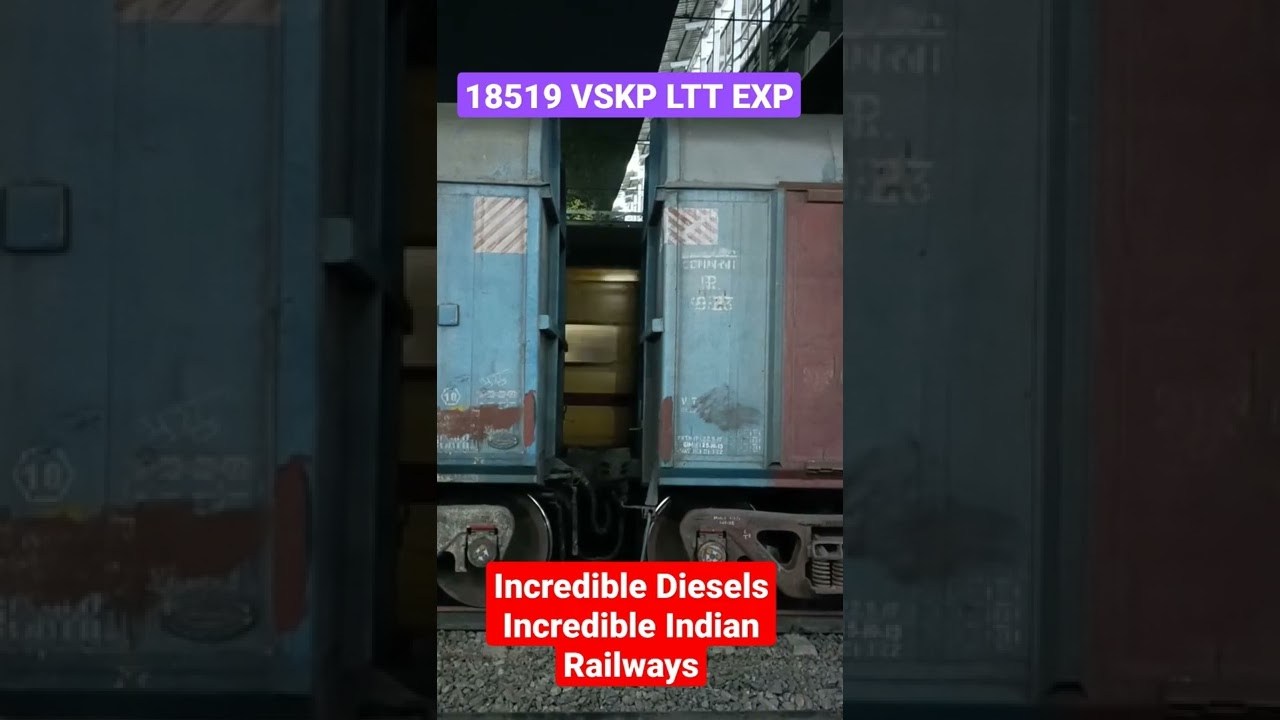 Last Diesel days of 18519 Vishakhapatanam LTT Express xings furiously through Chinchwad