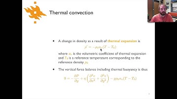 Geodynamics - Lecture 10.2: Physics of thermal convection