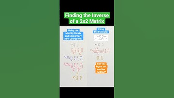 Finding the Inverse of a 2x2 Matrix #Shorts #linearalgebra #math #maths #mathematics #education