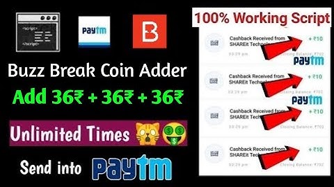 🔥BuzzBreak Coin Adder Script ! Unlimited Coin adding !