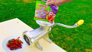 Experiment Haribo ,Yupo Jellybon Vs Meat Grinder