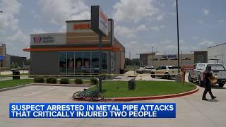 Victim brain dead, another critically hurt after suspect attacked them with metal pipe, docs allege