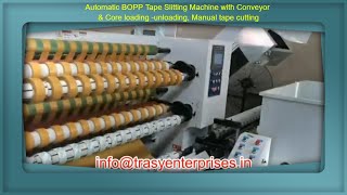Automatic Tape Slitting Machine with Conveyor for shaft