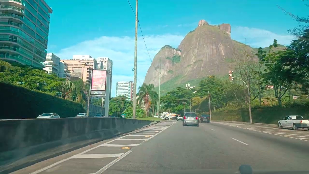 Dirigindo da Zona Sul ate a Barra da Tijuca Rio de Janeiro Brasil Driving in Rio de Janeiro Brazil