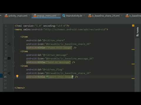 How to create a Pop Up Menu with Icons