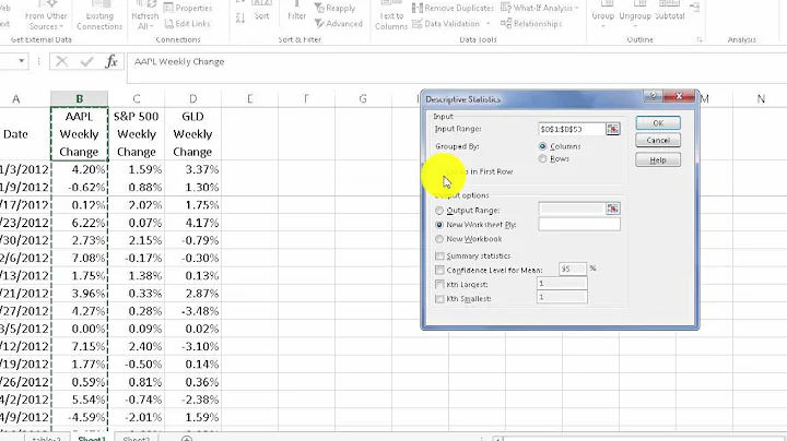 How to Use Excel for Descriptive Statistics  with Data Analysis Toolpak