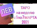 ЛЕВ/ 1- 7 марта 2021 года /таро расклад /таро прогноз на неделю для львов