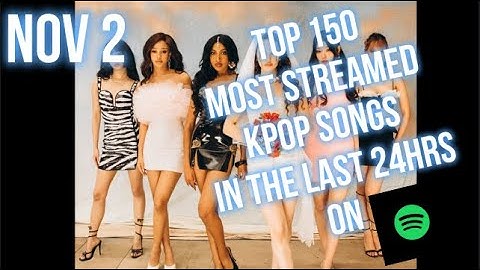 TOP 150 MOST STREAMED SONGS ON SPOTIFY IN THE LAST 24 HRS NOV 2