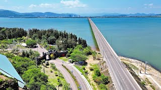 Cửa Biển Seagate Park Bridge Nhơn Hải Quy Nhơn Vietnam / Drone Footage Flycam / 4K UHD / 18.02.2024