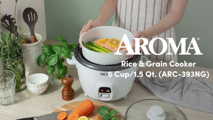 Aroma Housewares 4-Cups (Cooked) / 1Qt. Rice & Grain Cooker (ARC-302NG),  White