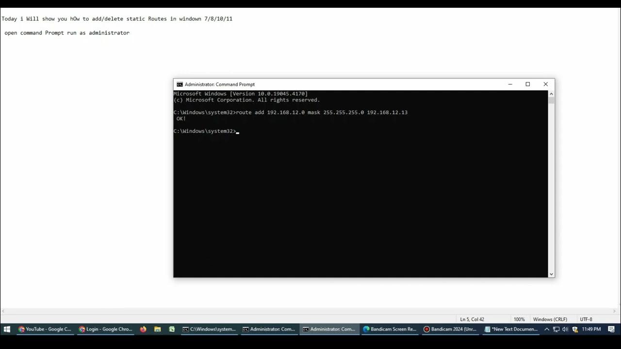 Adding and Deleting Static Routes in Windows 7, 8, 10, and 11 Basic YouTube