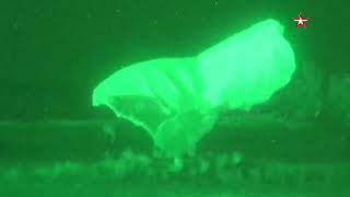 Night Jumping Of Paratroopers From Russia, Belarus And Kazakhstan