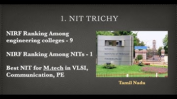Top NITs in India for electronics engineers | Best NITs to do M.Tech in VLSI or Communication | CCMT