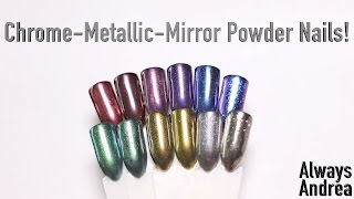 Chrome-Metallic-Mirror Powder Nails