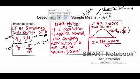 AP Stats 7.3: Sampling Distribution of Means (Given Population distribution is Normal)
