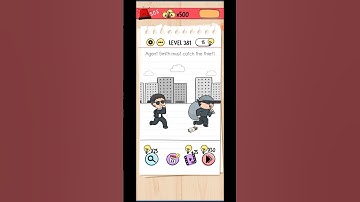 Brain test level 381 Solution / agent Smith must catch the thief!