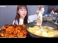 텅 빈 수산시장에서 산 알가득 주꾸미 4kg 먹방! 주꾸미 볶음, 샤브샤브 Korean mukbang eating show