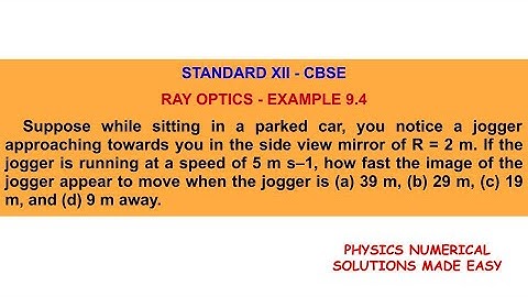 STD 12 CBSE - RAY OPTICS - EXAMPLE 9.4
