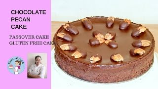 Chocolate pecan cake recipe, gluten free for passover