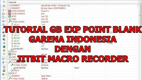 Tutorial GB EXP Point Blank Garena Indonesia [Jitbit Macro Recorder] 2017
