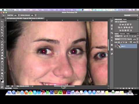 Photoshop  - Red Eye Tool Tutorial (Photoshop CS-CS)