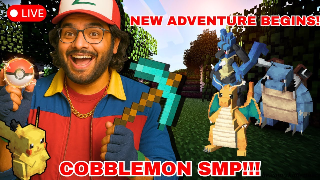 LIVE: New Pokémon Adventure in Minecraft Cobblemon SMP! - YouTube