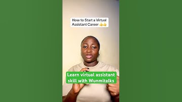 Learn virtual assistant skill with wunmitalks #virtualassistant #virtualassistantforbeginners