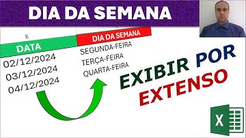Excel | Dia da Semana por Extenso Conforme Data | Automático e FÁCIL