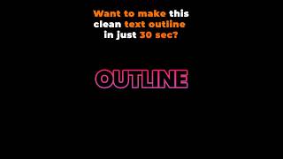 Text Outline Effect in Photoshop – 30 Sec Tutorial!