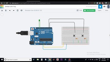 LED ON/OFF with Two Push buttons using Arduino | Simulation on TinkerCad|