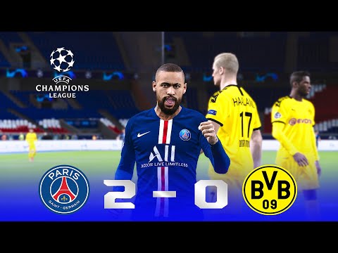 Recreación PSG 2-0 Borussia Dortmund – UEFA Champions League 2020