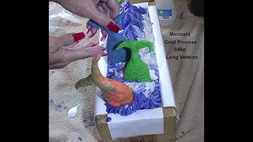 How to make mermaid soap with a gear tie swirl using soap dough tails recipe long version