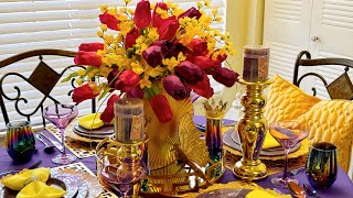 New * Purple Elegant And Glam Summer Tablescape | Tablescape Ideas 2023