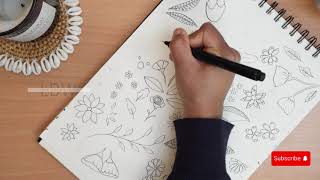 Lets Create Doodle Art! for your sketchbook  Easy Beginner Doodle Art