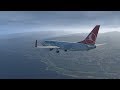 Turkish airlines b737  istanbul new airport  trabzon airport  flight tk2835