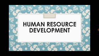 Human Resource Development Part-2