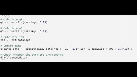 Remove Outliers From a Dataframe in R Programming | IQR Method