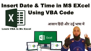 Learn VBA | How to Insert Date and time Using VBA Coding |use date variable in Excel tutorial Hindi
