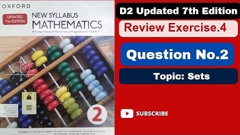 Review exercise Question number 2|D2|Updated 7th edition|Sets Book2 |venn diagram|Oxford Math s