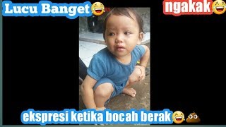 Ekspresi Bayi Ketika Lagi BAB (Buang Air Besar)