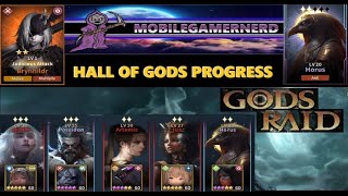 GODS RAID: Hall of Gods Progress and Emerald Arena