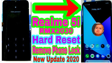 Realme 5i (RMX2030) Hard reset l Realme 5i factory reset pin pattern password unlock