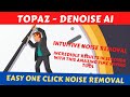 Topaz Denoise AI noise removal tool one click noise removal.