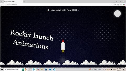 Epic Rocket Launch Animation with Only HTML & CSS