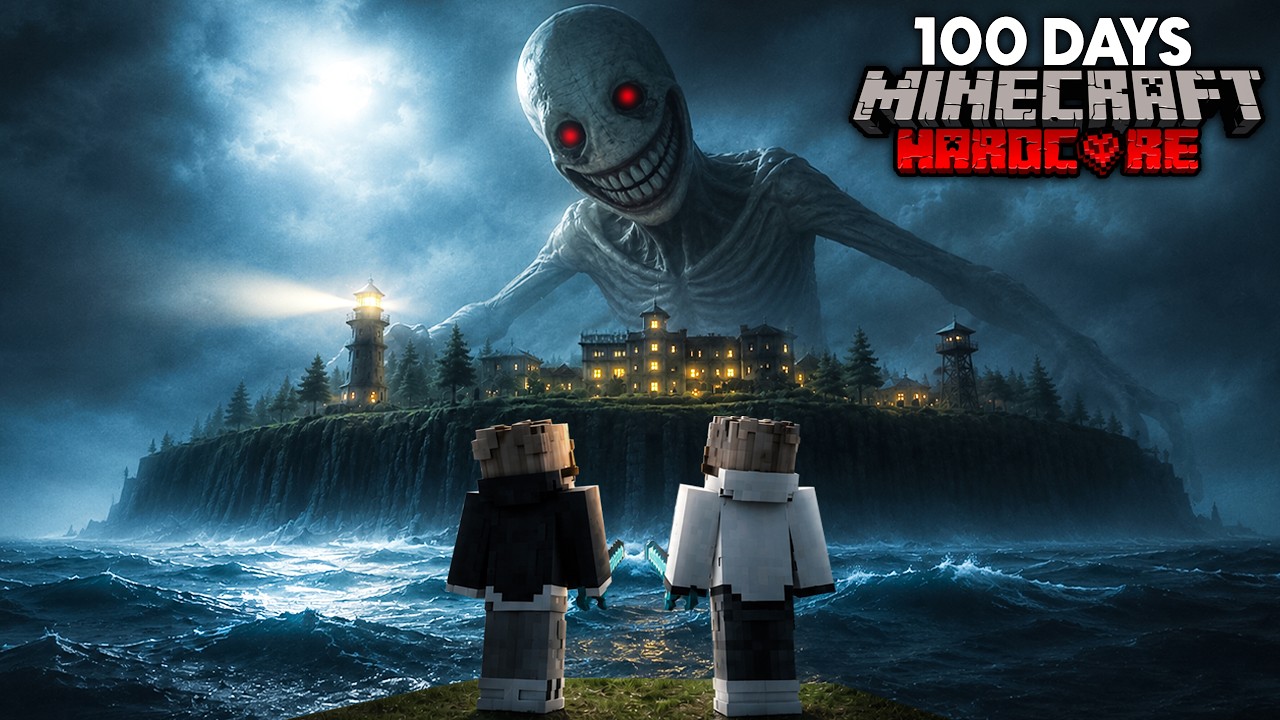 100 Days on Shutter Island in Minecraft!
